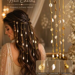 Boho Shell Hair Charms Chain ( Set of 4 chains )