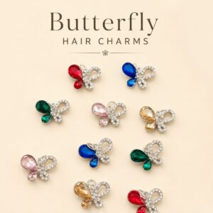 Butterfly Hair Charms ( set of 10 Pcs)