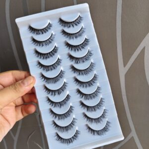 10 Pair Mink Eyelashes Box (Pearl)