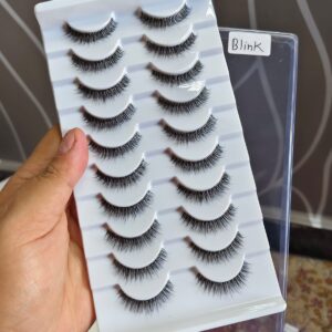 10 Pair Transparent Mink Eyelashes Box ( Blink )