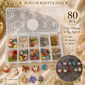 Hair Charms Box (Set of 80 pcs)