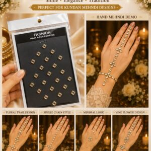 Mehandi Kundan Hair Card