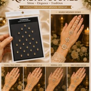 Mehandi Kundan Hair Card