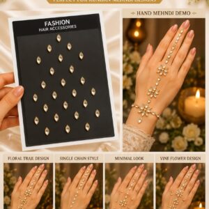 Mehandi Kundan Hair Card