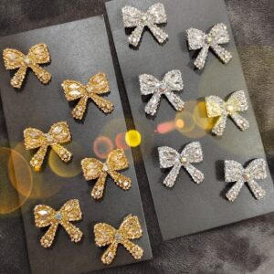 Crystal Hair Bow (Set of 6 pcs)