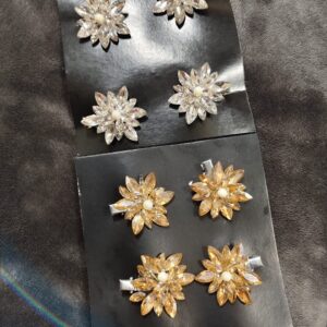 Crystal Flower Hair Brouch(Set of 4 pcs)