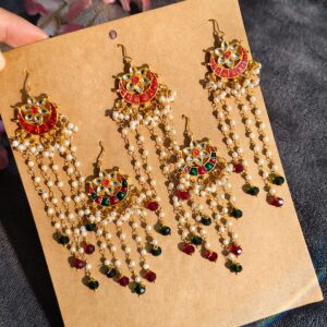 Chand Pearl Hair chain Set (Set of 5 pcs)