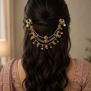 Ruby Pearl Hair Chain