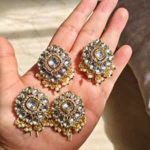 Diamond Kundan Broach (Set of 4)