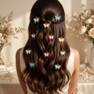 Colorful Butterfly Hair Charms (set of 10)