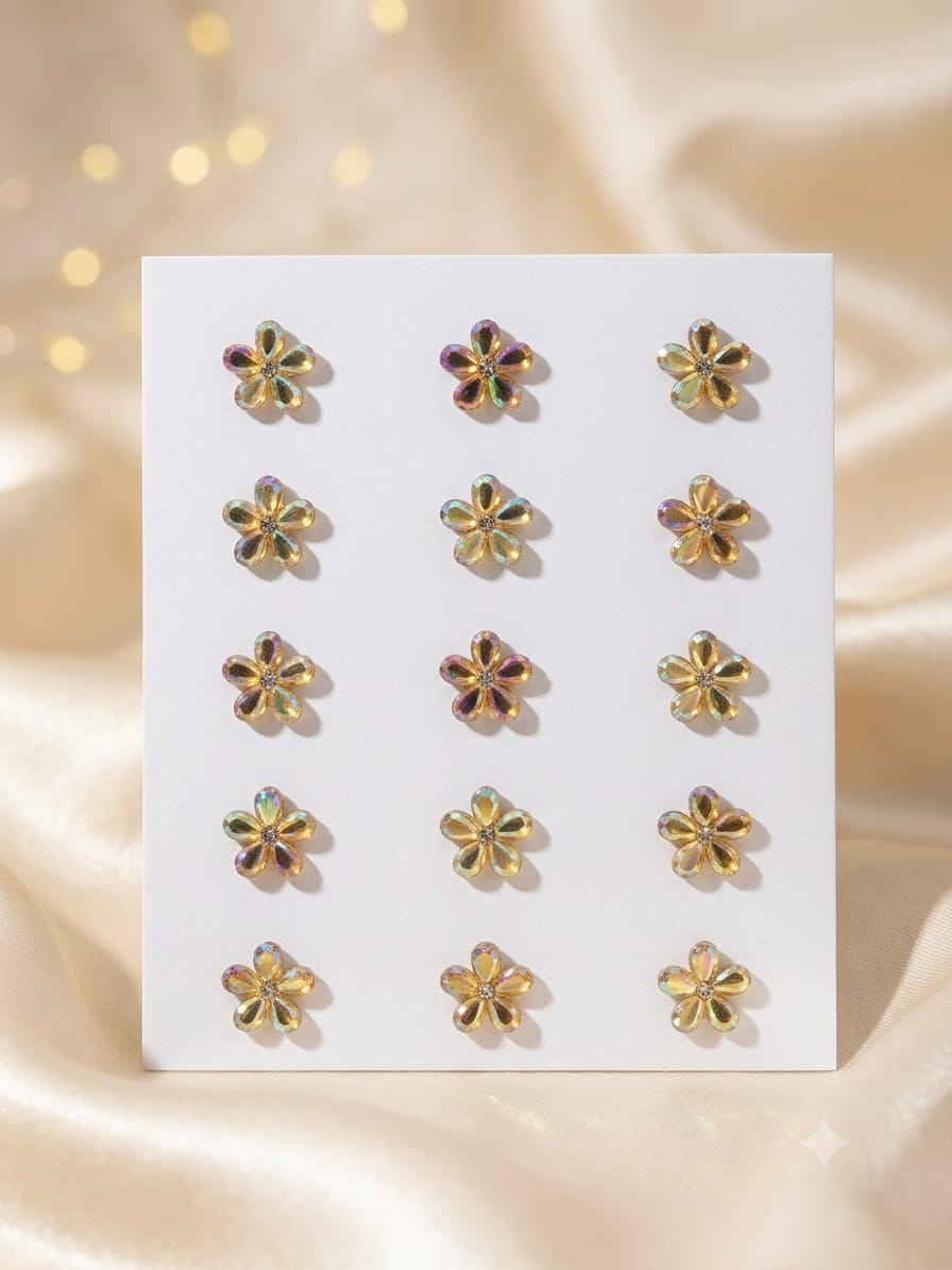 Flower Stickon Hair Card