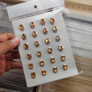 Rectangular Crystal Hair Stone Card