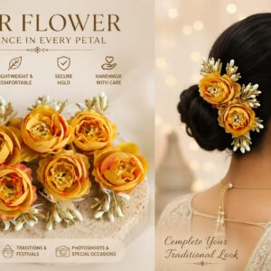 Gulabo Hair Flowers (Set of 6 pcs)