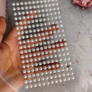 Pearl Hair Beads Stickon(Set of 2 Card)