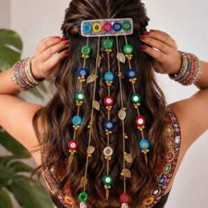 Garba Golden Hair chain Broach