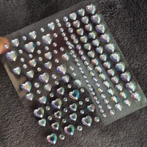 Heart Shape Hair Stickon(Set of 2 Card)